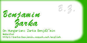 benjamin zarka business card